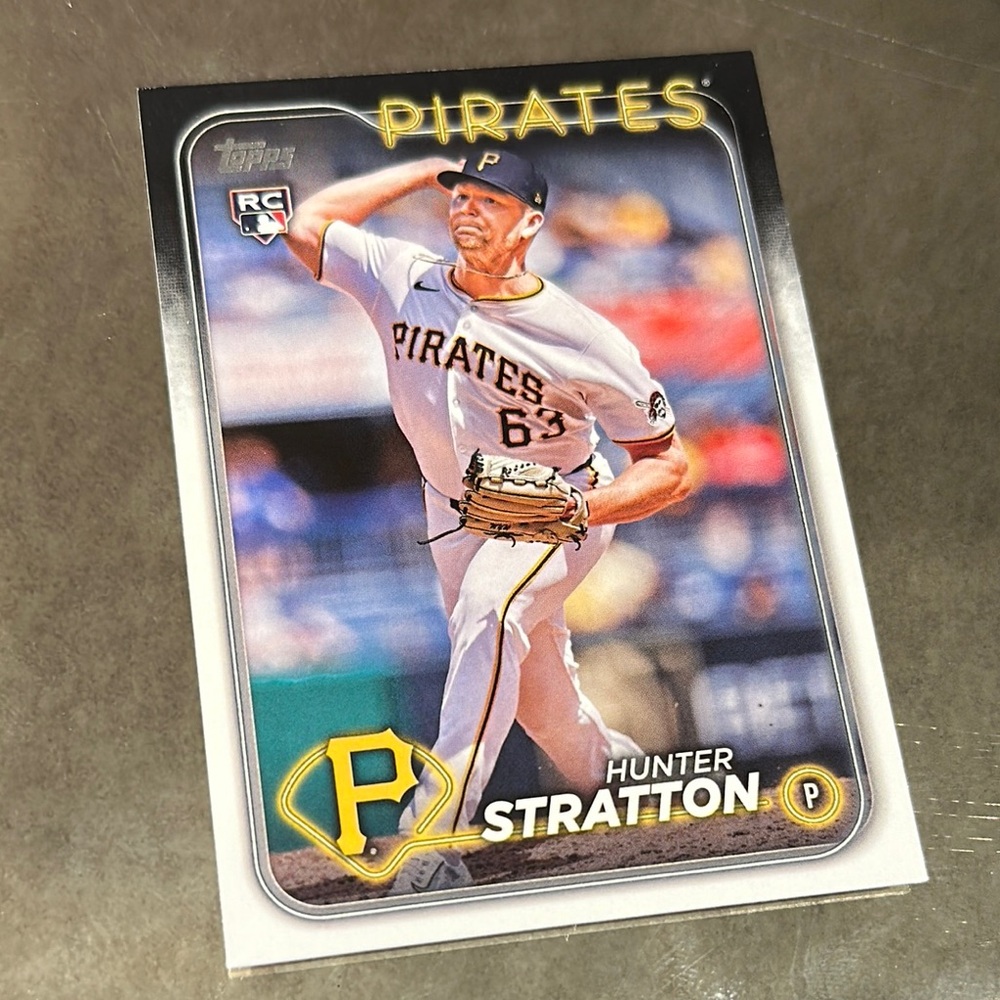 Topps Pirates Hunter Stratton Card - Black and Gold